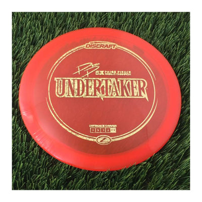 Discraft Elite Z Undertaker with PP 29190 5X Paige Pierce World Champion Stamp - 174g - Translucent Red