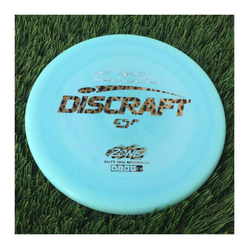 Discraft ESP Zone with Paul McBeth - 6x World Champion Signature Stamp - 169g Light Blue