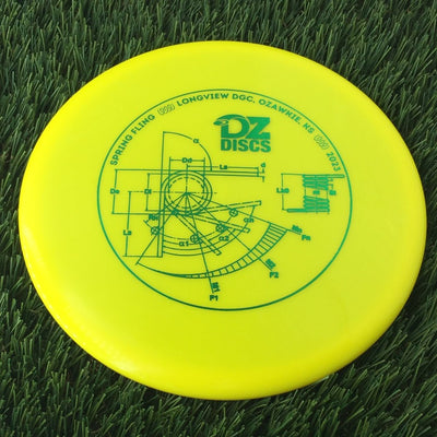 Latitude 64 Gold Line Claymore with DZDiscs 2023 Spring Fling - Longview DGC - Ozawkie, KS Stamp - 177g Yellow