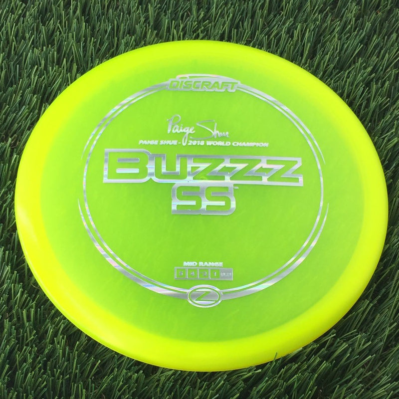 Discraft Elite Z BuzzzSS with Paige Shue - 2018 World Champion Stamp - 169g - Translucent Yellow