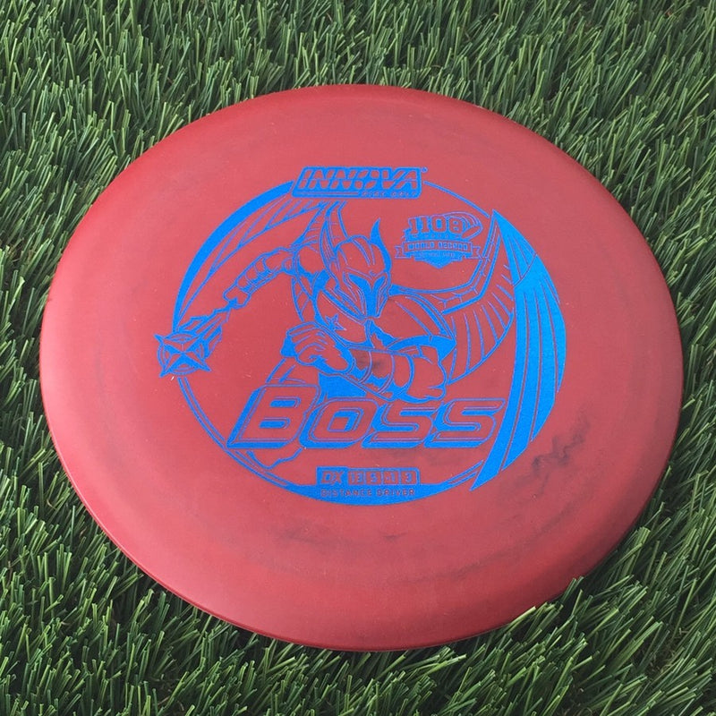 Innova DX Boss with 1108 Feet World Record Distance Model Stamp - 149g Dark Red