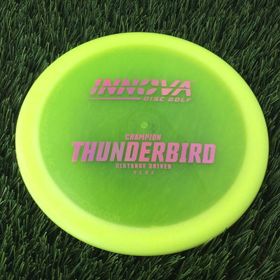 Innova Champion Thunderbird with Burst Logo Stock Stamp - 139g - Translucent Yellow