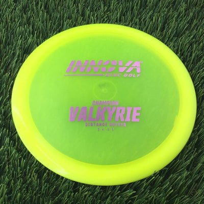 Innova Champion Valkyrie with Burst Logo Stock Stamp - 139g - Translucent Yellow