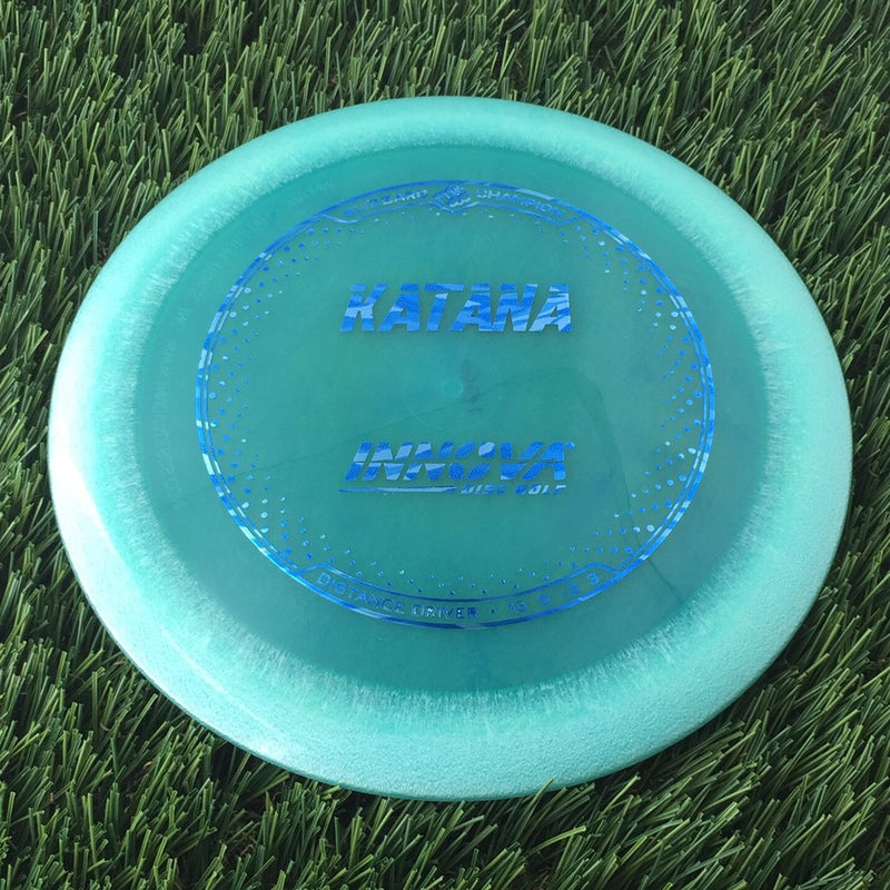 Innova Champion Blizzard Katana with Burst Logo Stock Stamp - 156g - Translucent Light Blue