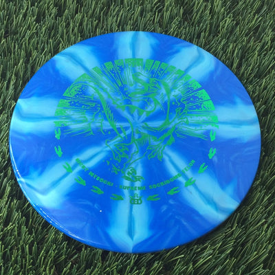 Dynamic Discs Supreme Burst Sockibomb Felon with Ricky Wysocki - Runnin' Raptor Stamp - 176g Blue