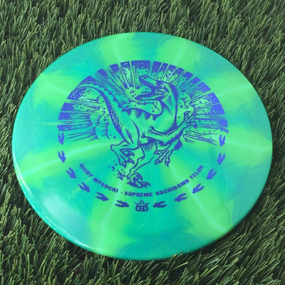 Dynamic Discs Supreme Burst Sockibomb Felon with Ricky Wysocki - Runnin' Raptor Stamp - 175g Green