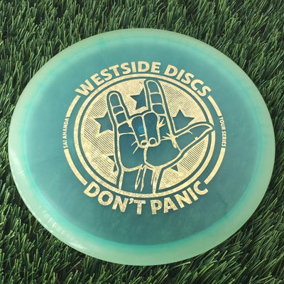 Westside VIP Ice Orbit Moonshine Gatekeeper with Sai Ananda "Don't Panic" 2024 Tour Series Stamp - 180g - Translucent Turquoise Blue