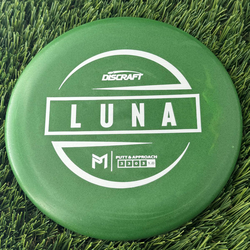 Discraft Jawbreaker/Rubber Blend Luna with PM Logo Stock Stamp Stamp - 174g Dark Green