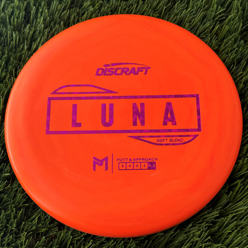 Discraft Putter Line Soft Luna with PM Logo Stock Stamp Stamp - 169g Orange