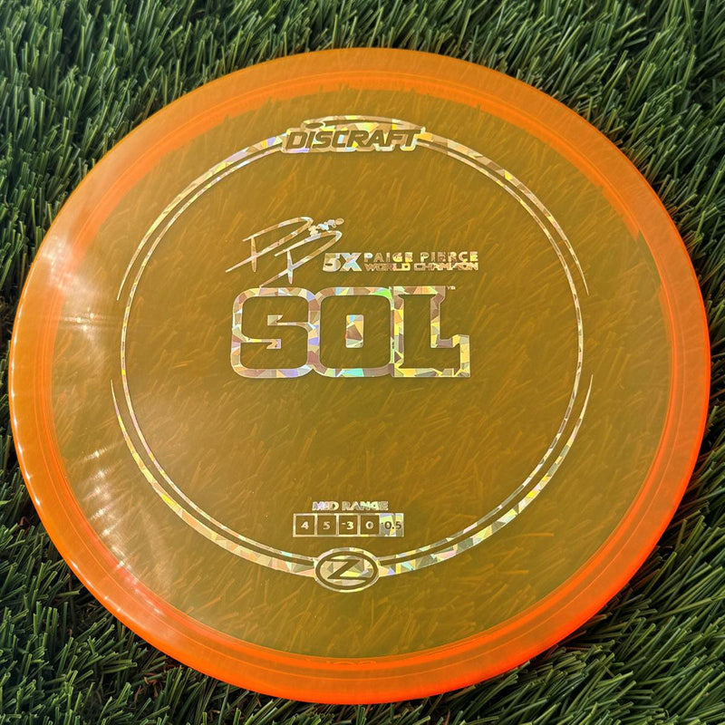 Discraft Elite Z Sol with PP 29190 5X Paige Pierce World Champion Stamp - 172g - Translucent Orange