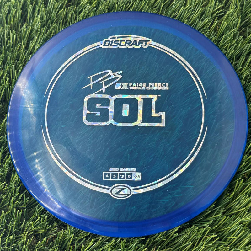 Discraft Elite Z Sol with PP 29190 5X Paige Pierce World Champion Stamp - 172g - Translucent Blue