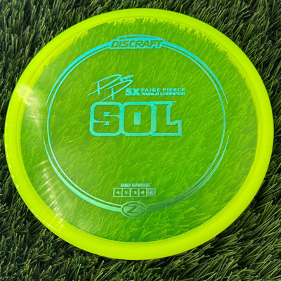 Discraft Elite Z Sol with PP 29190 5X Paige Pierce World Champion Stamp - 172g - Translucent Yellow