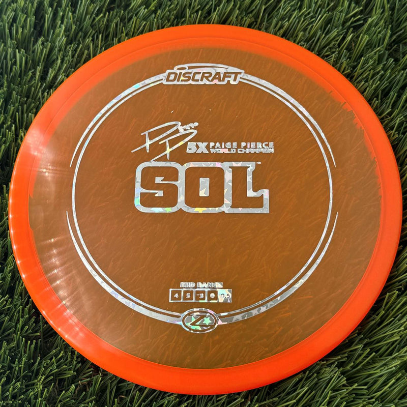 Discraft Elite Z Sol with PP 29190 5X Paige Pierce World Champion Stamp - 174g - Translucent Orange