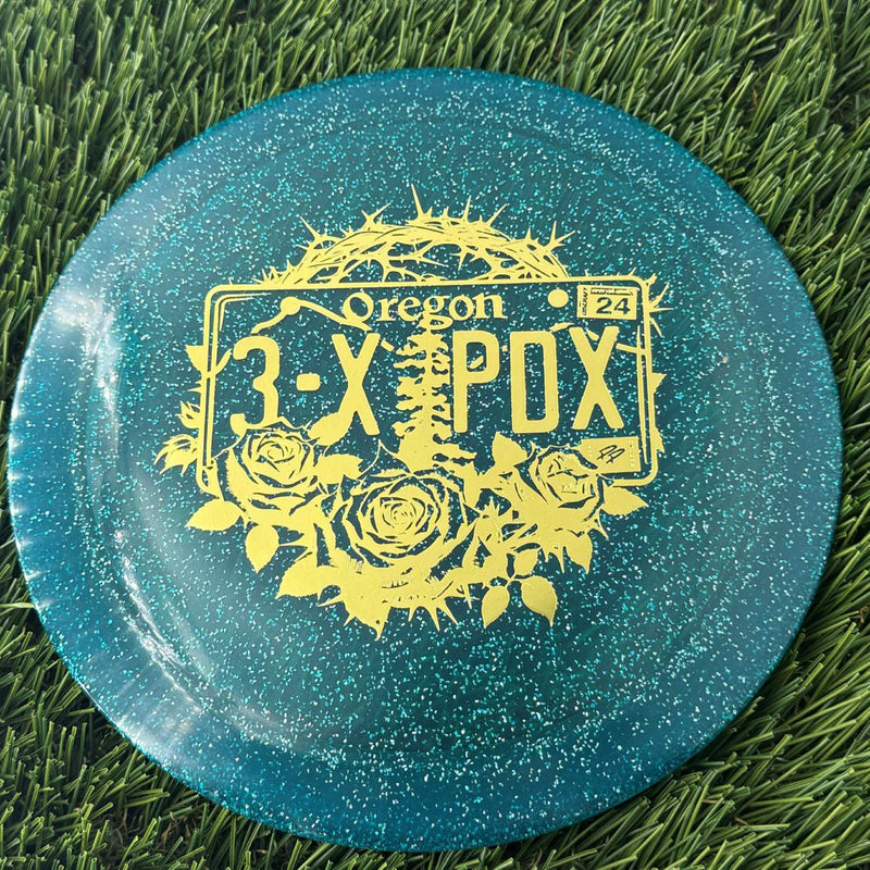 Discraft CryZtal Sparkle Drive with Paige Pierce - Oregon 3x PDX Winner - Roses and Thorns Stamp - 169g - Translucent Blue