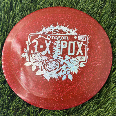 Discraft CryZtal Sparkle Drive with Paige Pierce - Oregon 3x PDX Winner - Roses and Thorns Stamp - 174g - Translucent Red