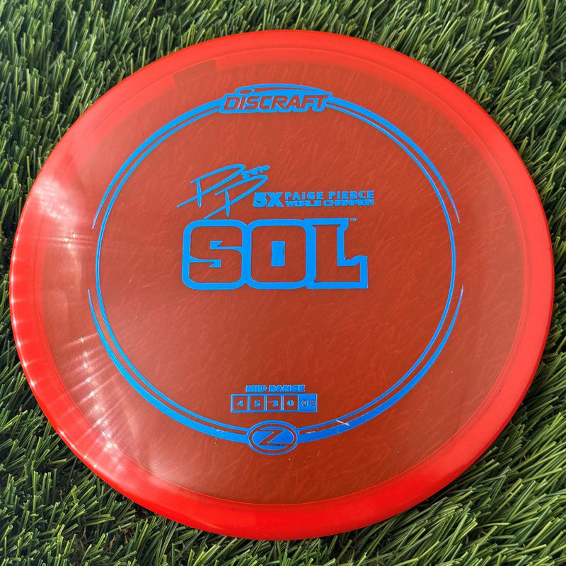 Discraft Elite Z Sol with PP 29190 5X Paige Pierce World Champion Stamp - 174g - Translucent Red