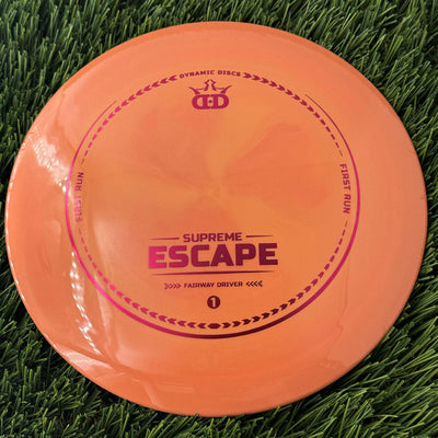 Dynamic Discs Supreme Escape with First Run Stamp - 173g Orange