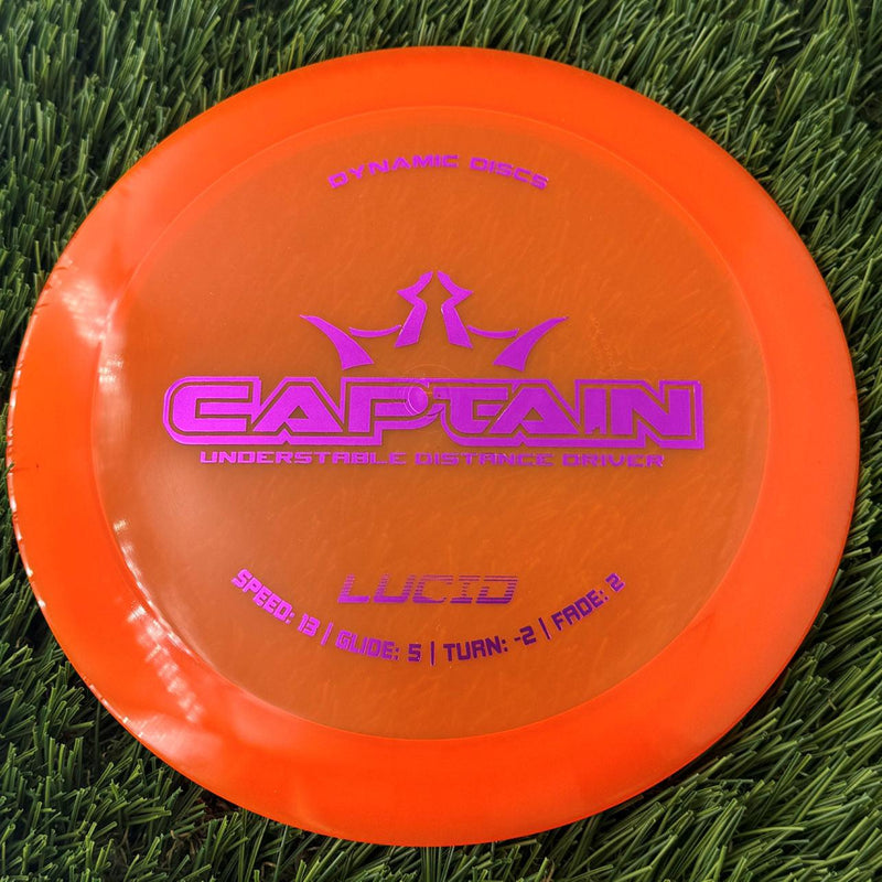 Dynamic Discs Lucid Captain - 174g - Translucent Orange