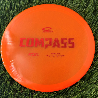 Latitude 64 Frost Line Compass with Frost Stock Stamp - 177g - Translucent Orange