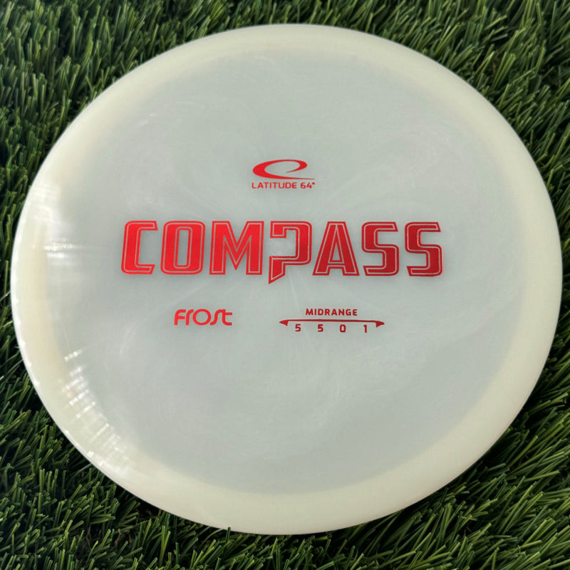 Latitude 64 Frost Line Compass with Frost Stock Stamp - 177g - Translucent Off White