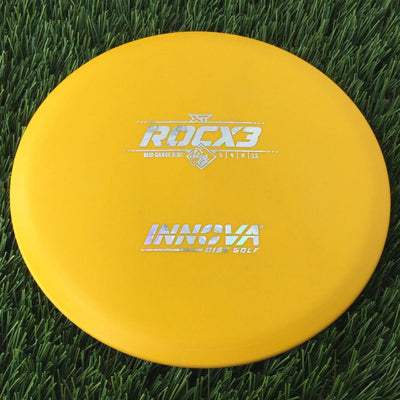 Innova XT RocX3 with Burst Logo Stock Stamp - 166g Orangish Yellow