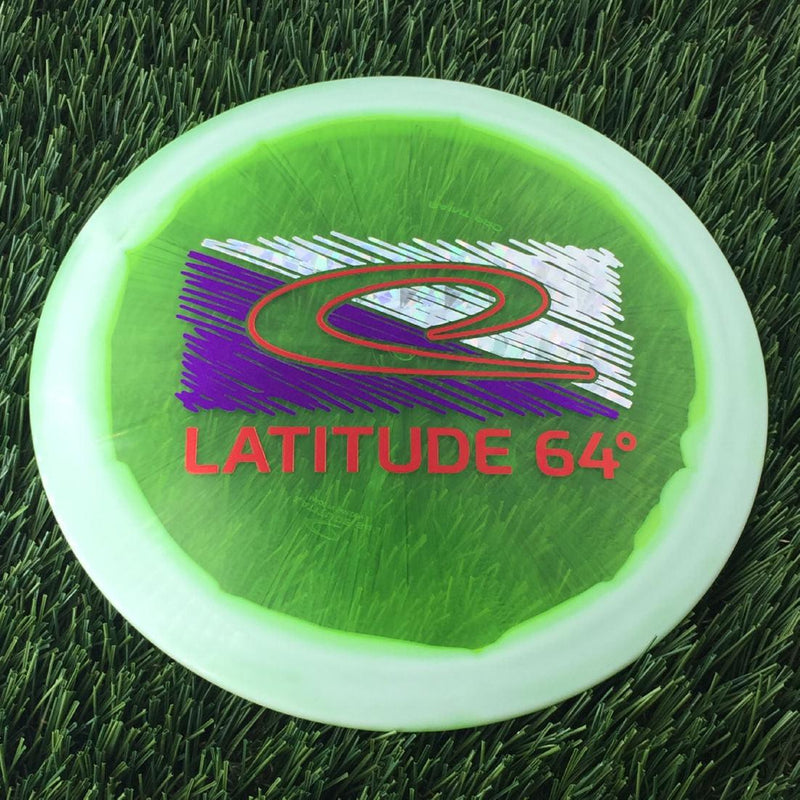 Latitude 64 Opto Ice Orbit Saint Pro with National Disc Golf Day 2024 - Large Latitude 64 Logo Stamp - 176g - Translucent Green