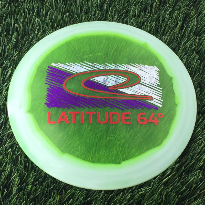 Latitude 64 Opto Ice Orbit Saint Pro with National Disc Golf Day 2024 - Large Latitude 64 Logo Stamp - 174g - Translucent Green