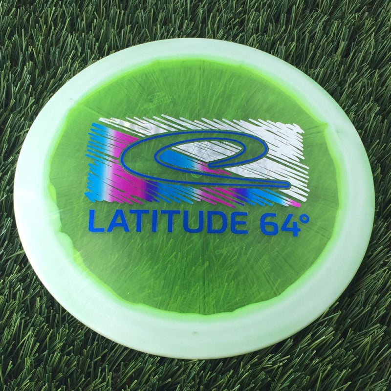 Latitude 64 Opto Ice Orbit Saint Pro with National Disc Golf Day 2024 - Large Latitude 64 Logo Stamp - 176g - Translucent Green