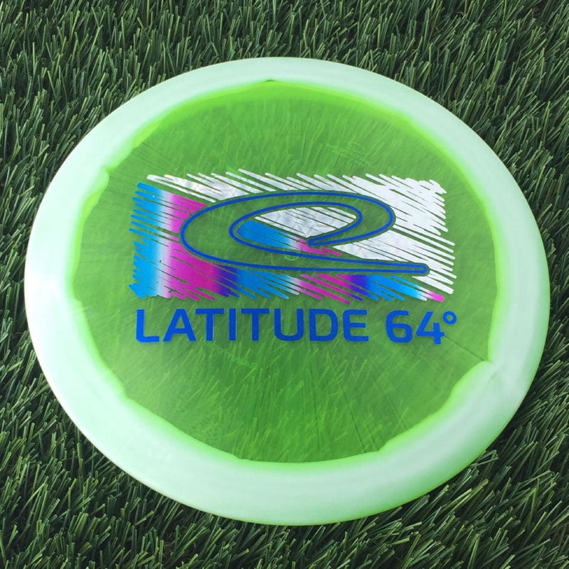 Latitude 64 Opto Ice Orbit Saint Pro with National Disc Golf Day 2024 - Large Latitude 64 Logo Stamp - 174g - Translucent Green