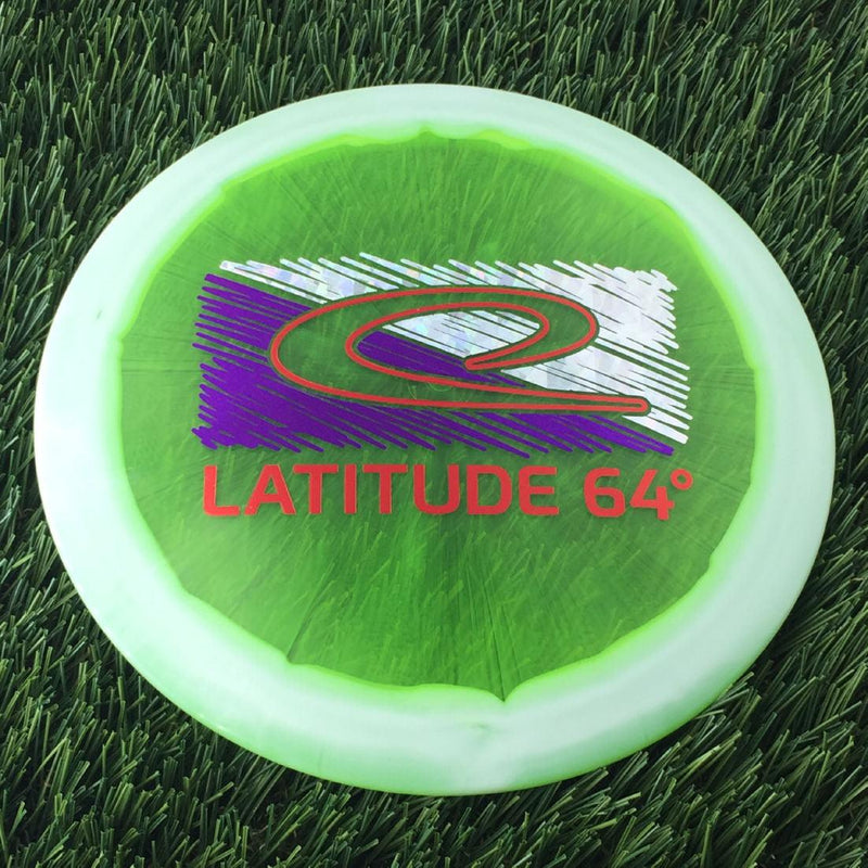 Latitude 64 Opto Ice Orbit Saint Pro with National Disc Golf Day 2024 - Large Latitude 64 Logo Stamp - 173g - Translucent Green