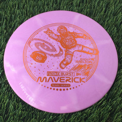 Dynamic Discs Fuzion-X Burst Maverick with Zach Melton Team Series 2024 - ZM in Space Stamp - 176g Purple