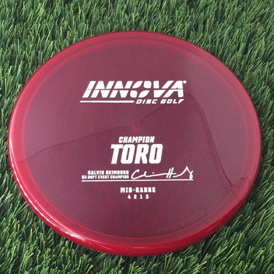 Innova Champion Toro with Calvin Heimburg 7X DGPT Event Champion Stamp - 171g - Translucent Red