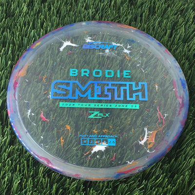 Discraft Jawbreaker Z FLX Zone OS with Brodie Smith 2024 Tour Series Stamp - 174g - Translucent Clear