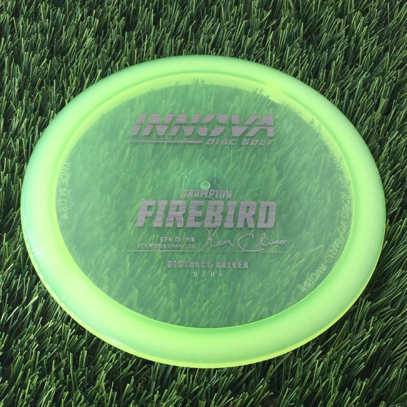 Innova Champion Firebird with Ken Climo 12X World Champion Signature Burst Logo Stock Stamp - 175g - Translucent Pale Yellow