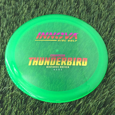 Innova Champion Thunderbird with Burst Logo Stock Stamp - 175g - Translucent Green