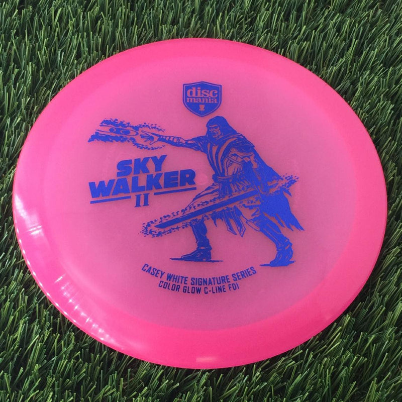 Discmania C-Line Color Glow Reinvented FD1 with Casey White Signature Series 2024 - Sky Walker II Stamp - 171g - Translucent Pink