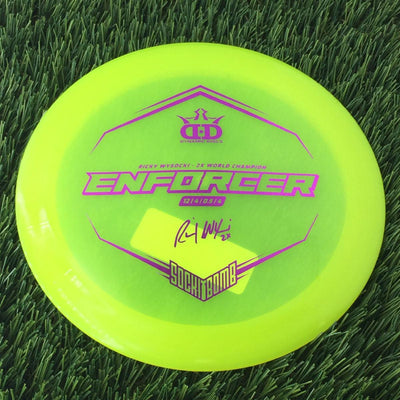 Dynamic Discs Lucid-X Enforcer with Ricky Wysocki - 2X World Champion - SockiBomb Stamp - 175g - Translucent Yellow