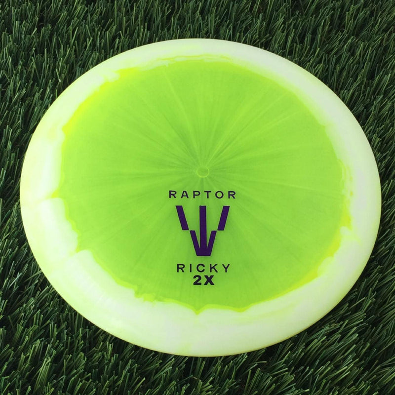 Dynamic Discs Lucid Ice Orbit Trespass with Raptor ClaW - Ricky 2x World Champ Stamp - 175g - Translucent Yellow