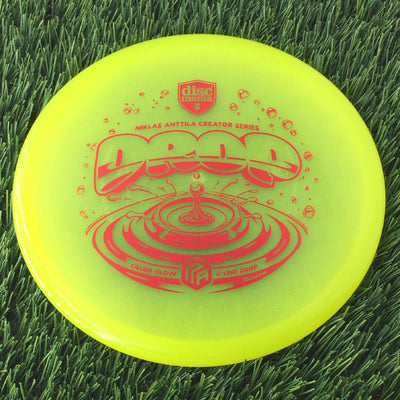 Discmania C-Line Color Glow Reinvented Drop with Niklas Anttila Creator Series - NA Logo - Water Drop Stamp - 173g - Translucent Yellow