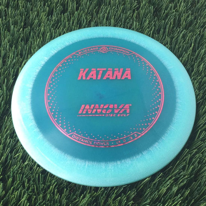 Innova Champion Blizzard Katana with Burst Logo Stock Stamp - 138g - Translucent Blue