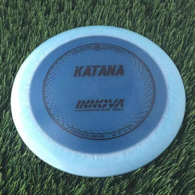 Innova Champion Blizzard Katana with Burst Logo Stock Stamp - 144g - Translucent Blue