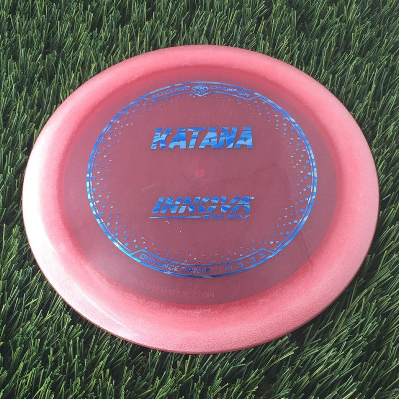 Innova Champion Blizzard Katana with Burst Logo Stock Stamp - 156g - Translucent Red