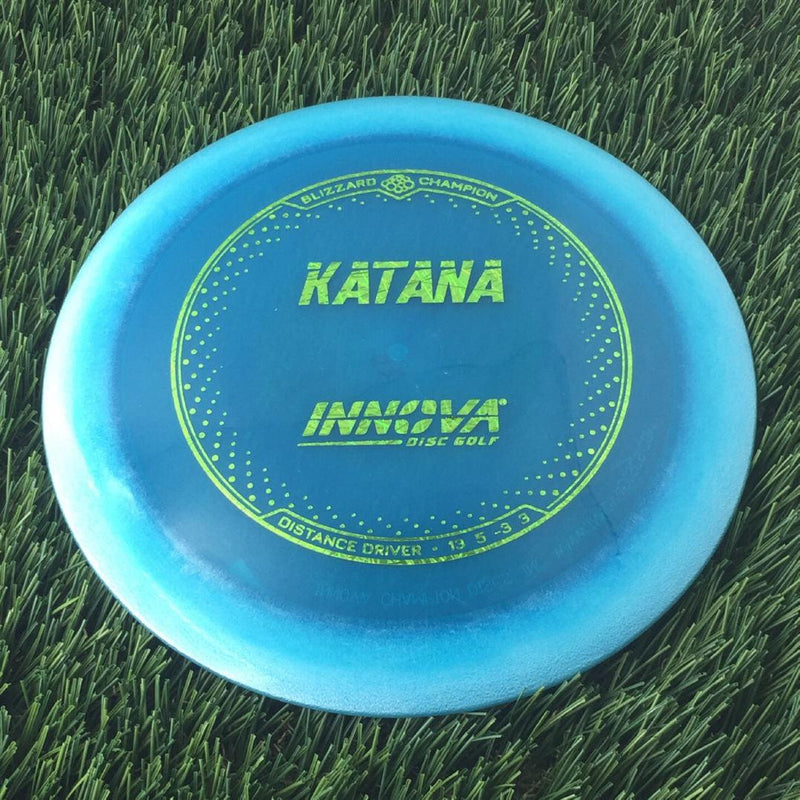 Innova Champion Blizzard Katana with Burst Logo Stock Stamp - 156g - Translucent Blue