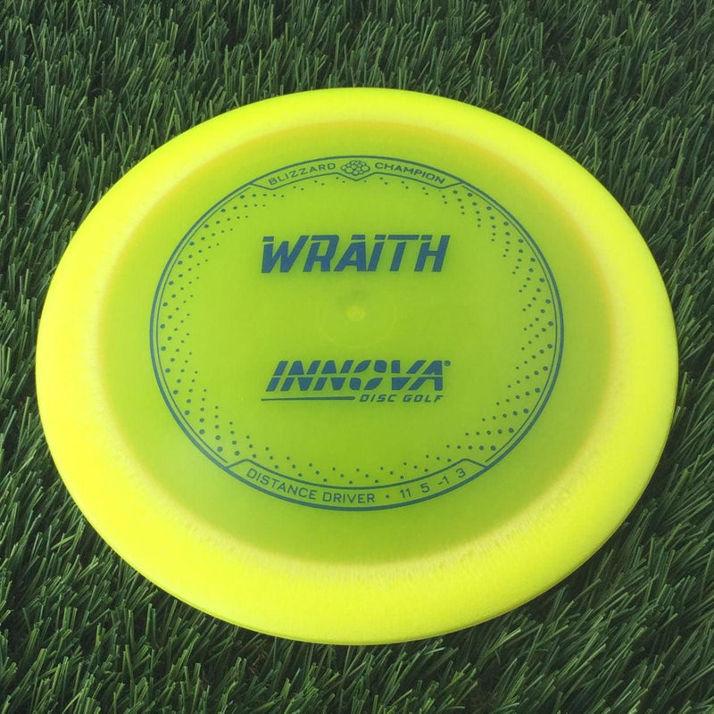 Innova Champion Blizzard Wraith with Burst Logo Stock Stamp - 134g - Translucent Yellow