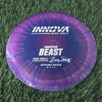 Innova Champion I-Dye Beast with Burst Logo Barry Schultz 2X World Champion Stamp - 175g - Translucent Purple