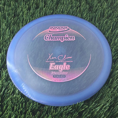 Innova Champion Eagle with Ken Climo - 12x World Champion New Stamp Stamp - 147g - Translucent Blue