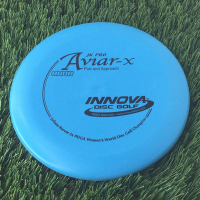 Innova Pro JK Aviar-x with Juliana Korver 5x PDGA Women's World Disc Golf Champion Stamp - 168g Blue