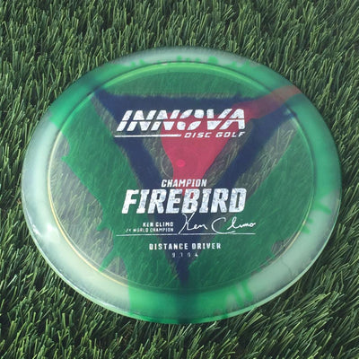 Innova Champion I-Dye Firebird with Ken Climo 12x World Champion Burst Logo Stamp - 175g - Translucent Dyed