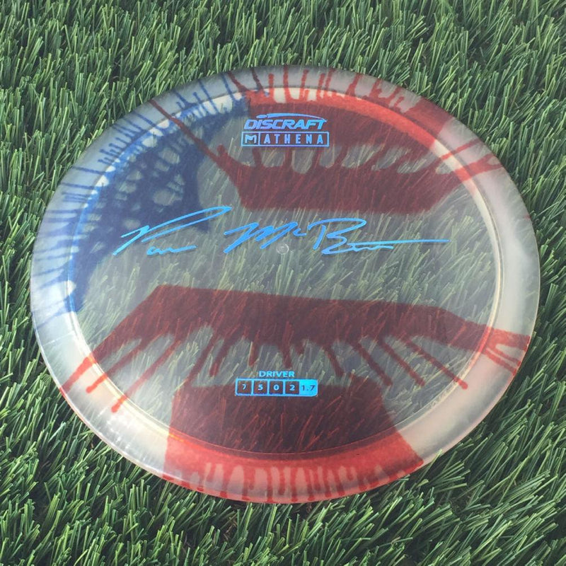 Discraft Elite Z Fly-Dyed Athena with Paul McBeth Large Signature Stamp - 172g - Translucent Flag