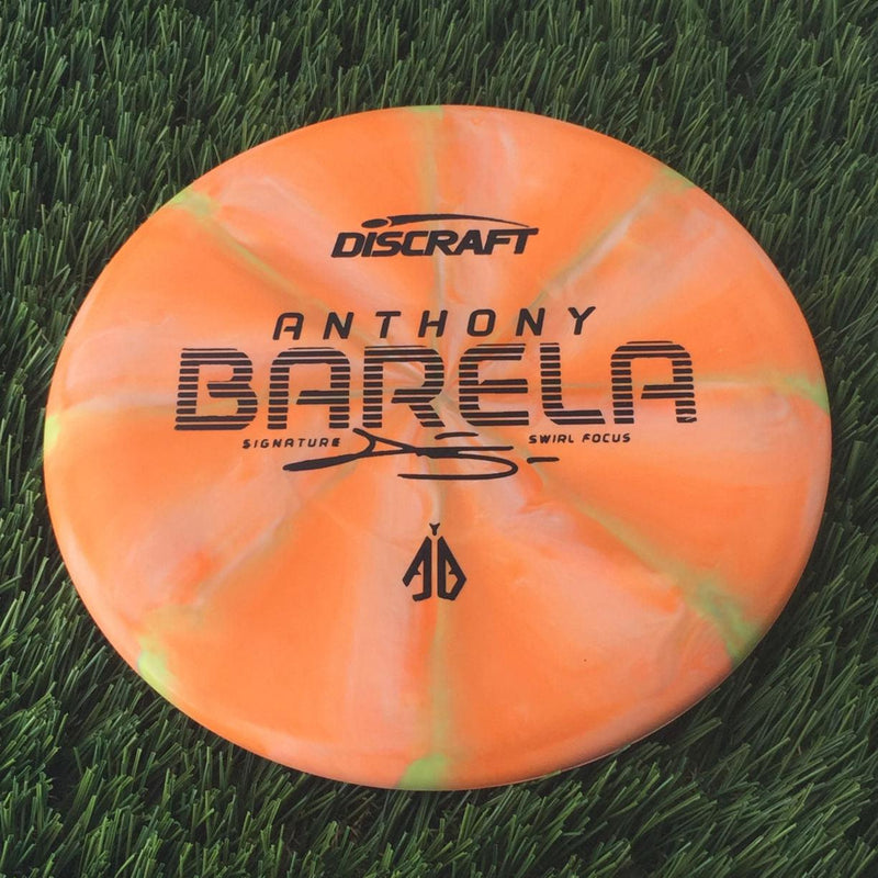 Discraft Crazy Tough CT Swirl Focus with Anthony Barela Signature - AB Stamp - 174g Bright Orange